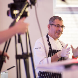 Daniel Garmiche, TV chef at Salon Culinaire 2016, Ascot Racecourse